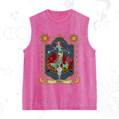 Purplehecate Aries Zodiac Washed Tank
