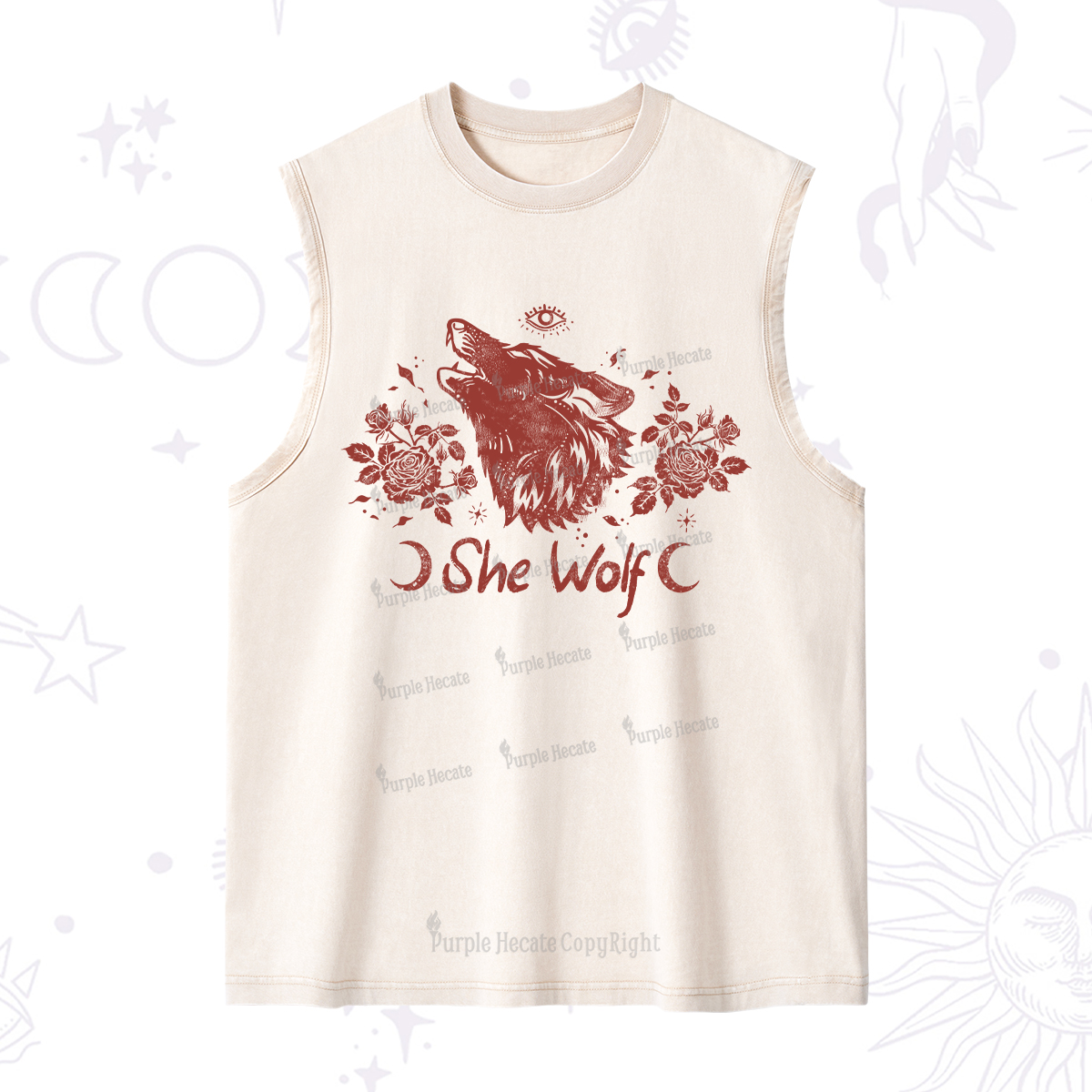 Purplehecate She Wolf Washed Tank