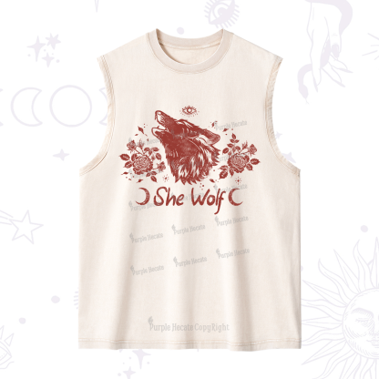 Purplehecate She Wolf Washed Tank