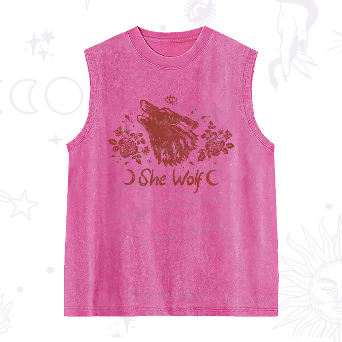 Purplehecate She Wolf Washed Tank