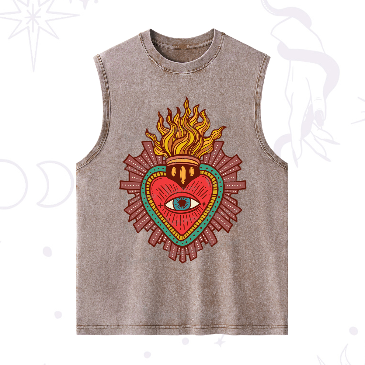 Purplehecate Sacred Heart Washed Tank
