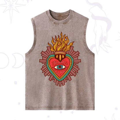 Purplehecate Sacred Heart Washed Tank