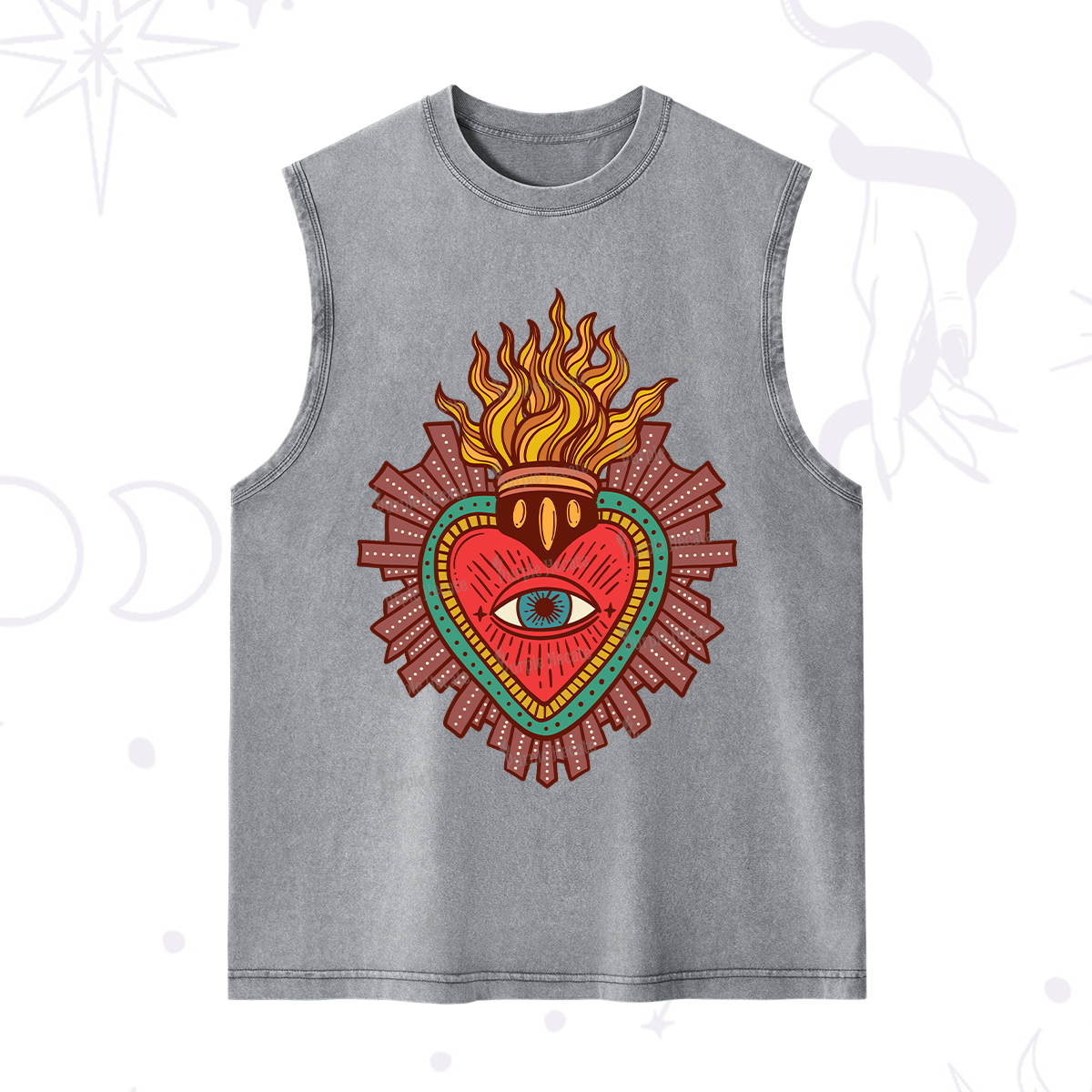 Purplehecate Sacred Heart Washed Tank