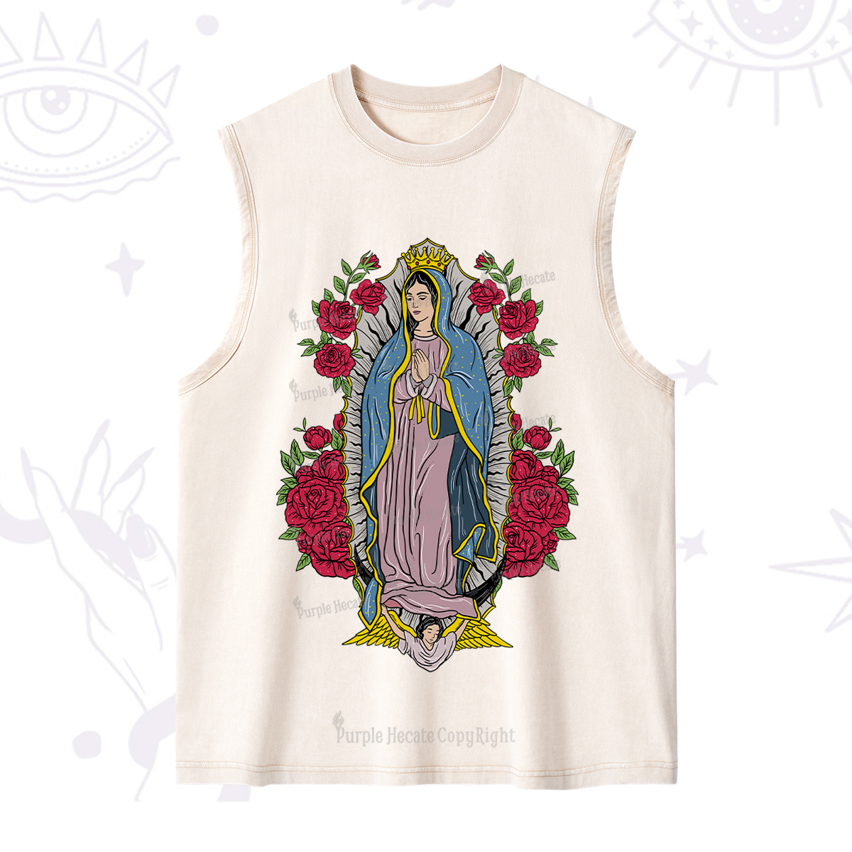 Purplehecate Mother Mary Washed Tank