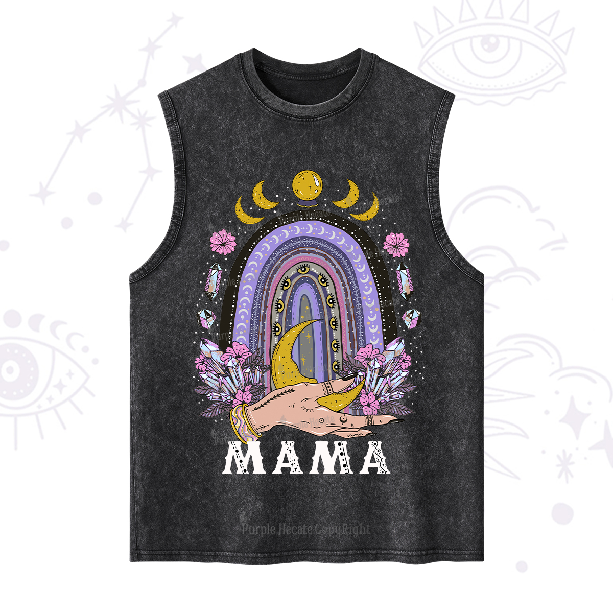 Purplehecate Gothic Mama Rainbow Washed Tank