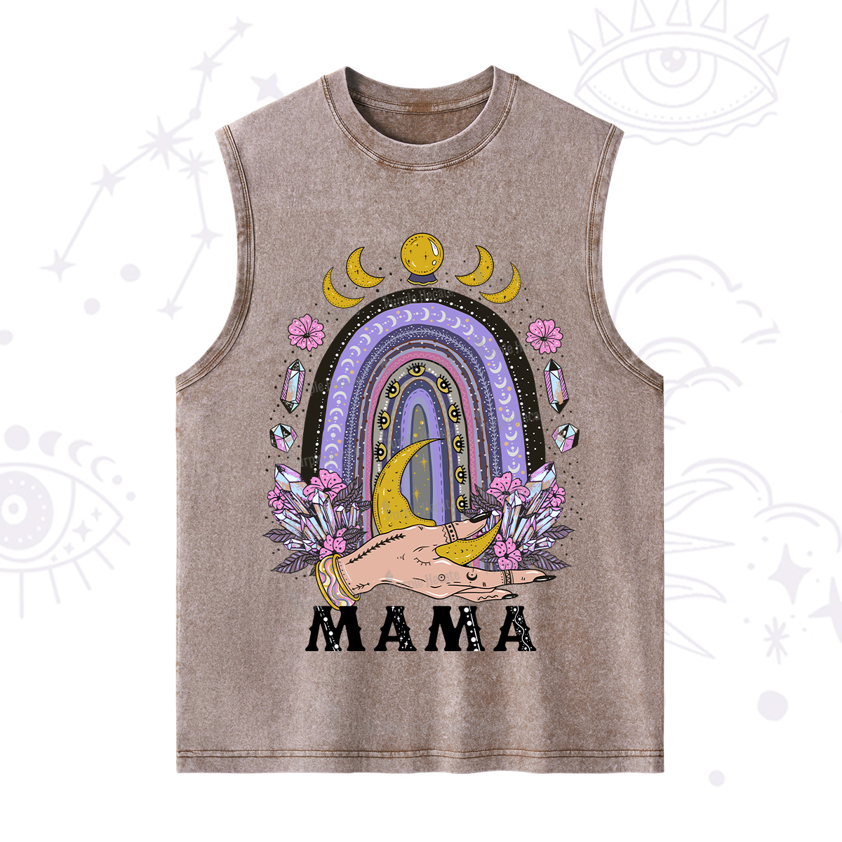 Purplehecate Gothic Mama Rainbow Washed Tank