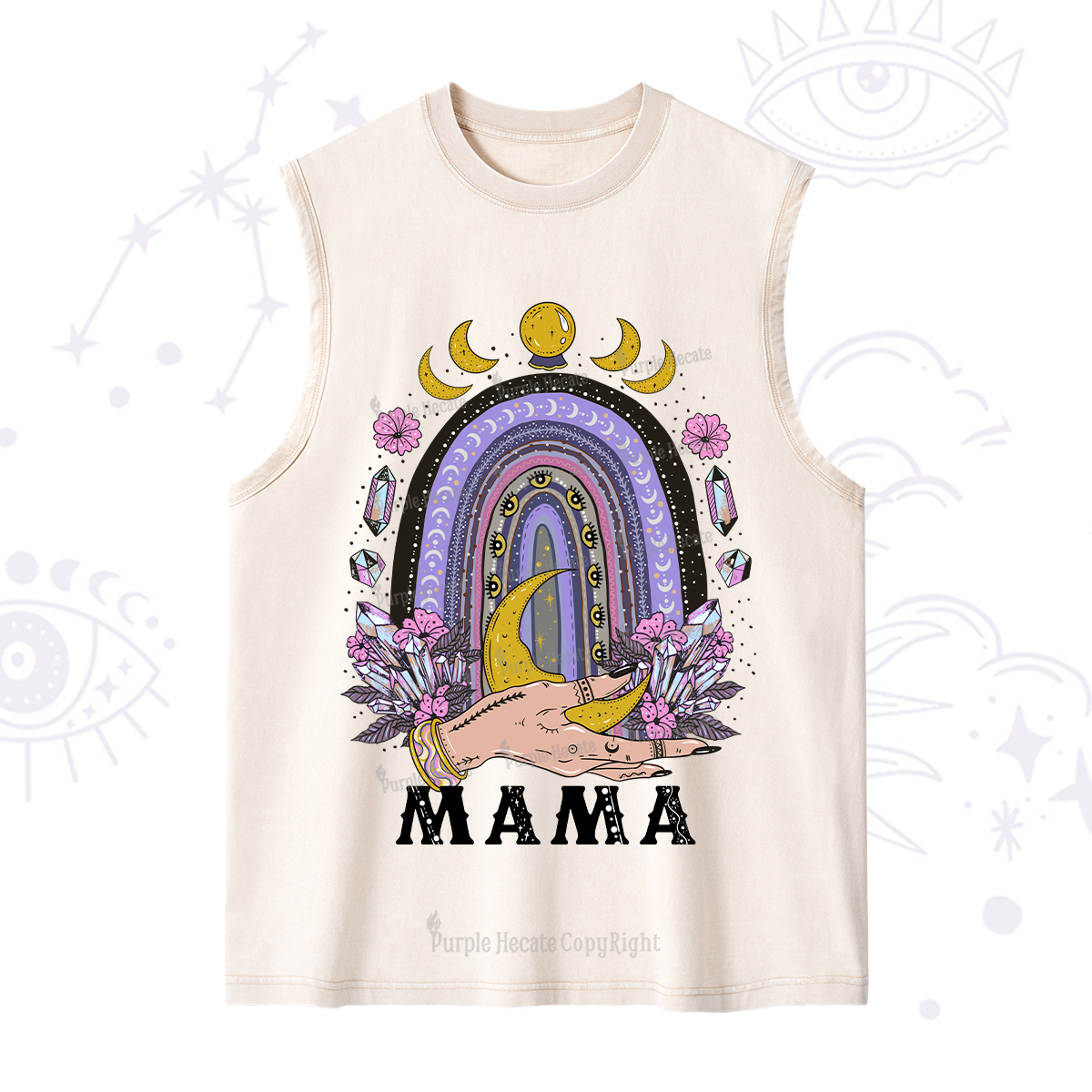 Purplehecate Gothic Mama Rainbow Washed Tank