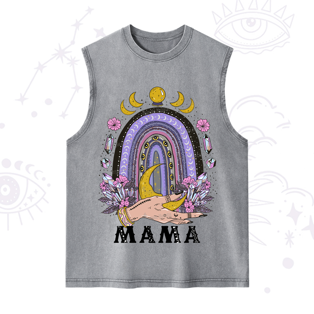 Purplehecate Gothic Mama Rainbow Washed Tank
