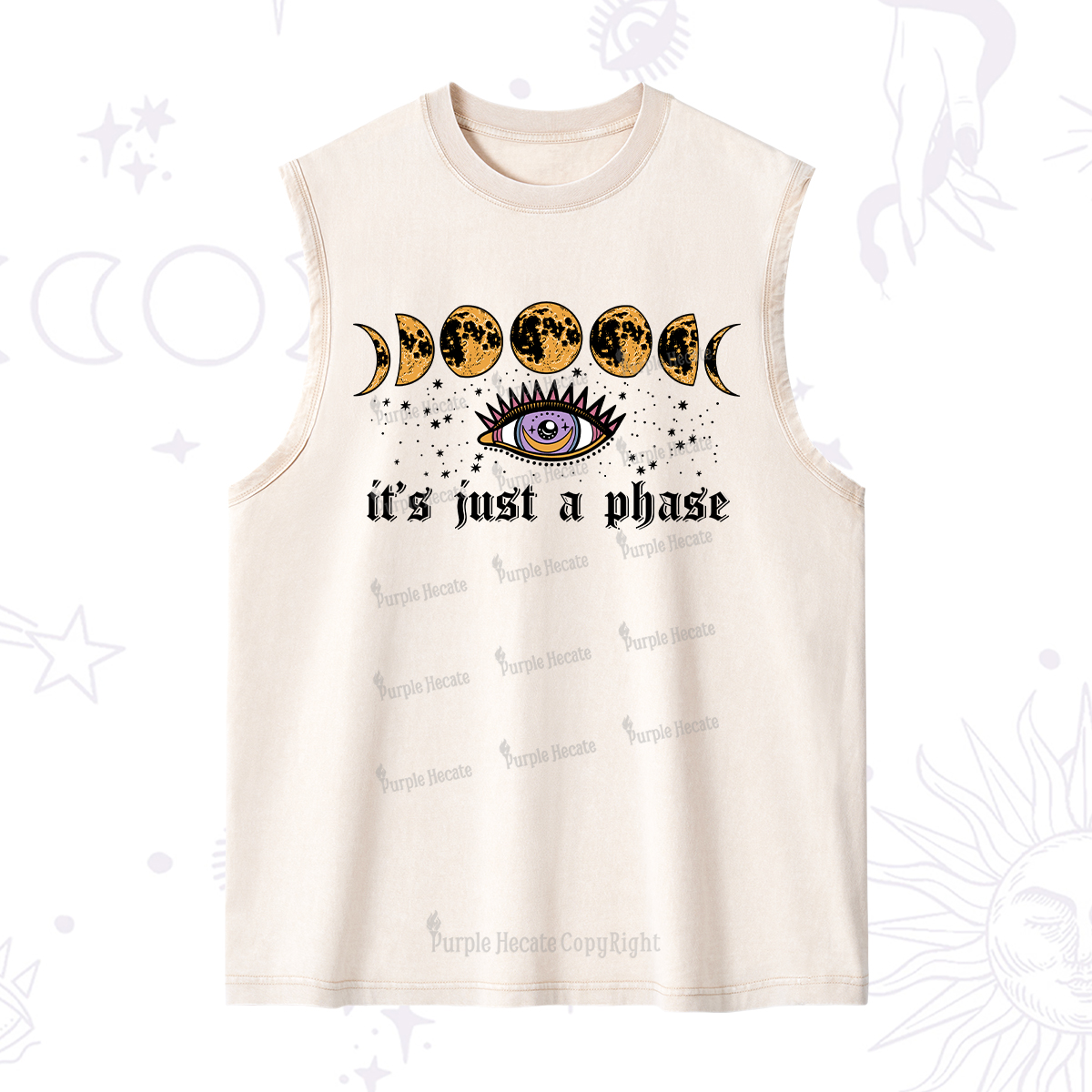 Purplehecate It's Just A Phase Washed Tank