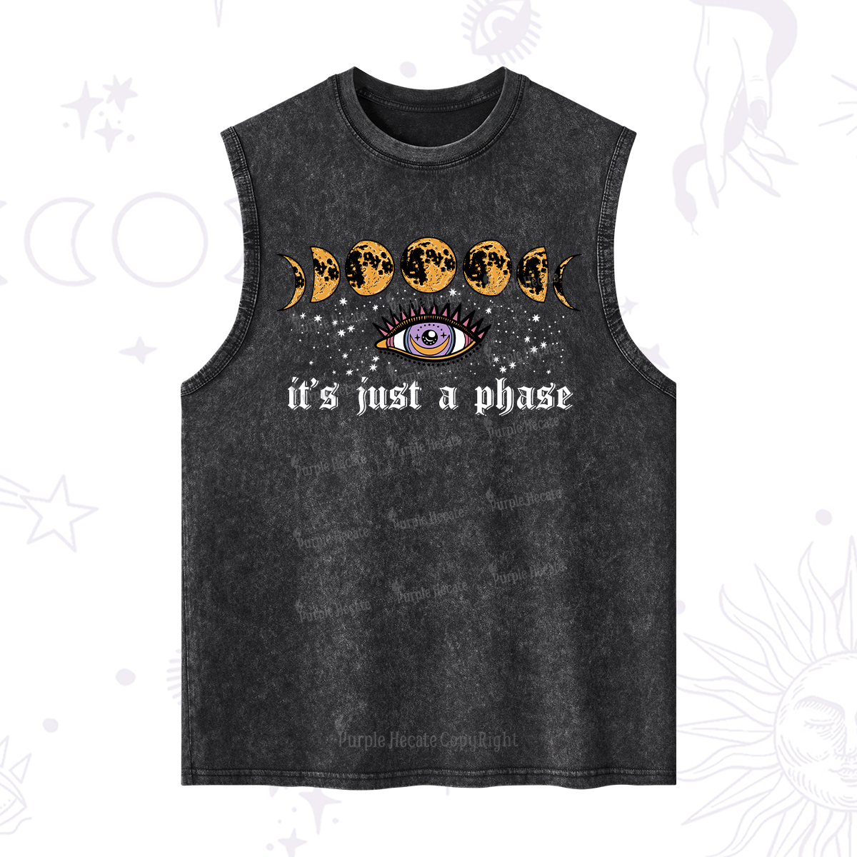 Purplehecate It's Just A Phase Washed Tank