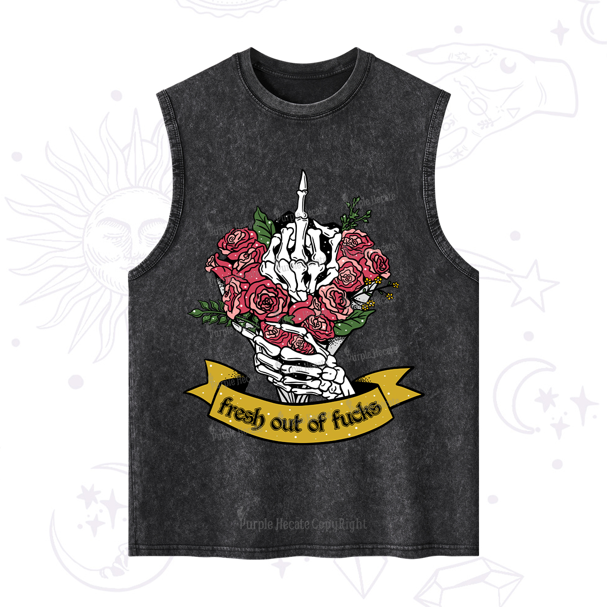 Purplehecate Fresh Out Of Fucks Washed Tank