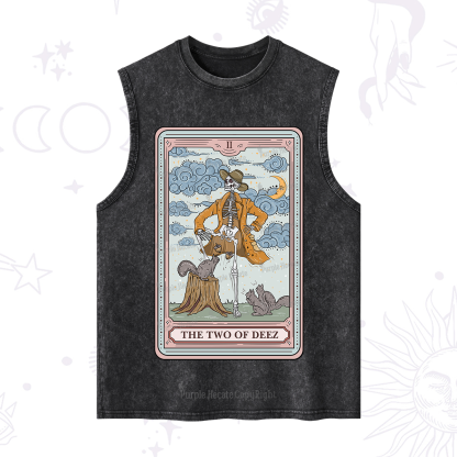 Purplehecate The Two Of Deez Tarot Washed Tank