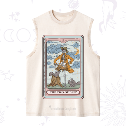 Purplehecate The Two Of Deez Tarot Washed Tank