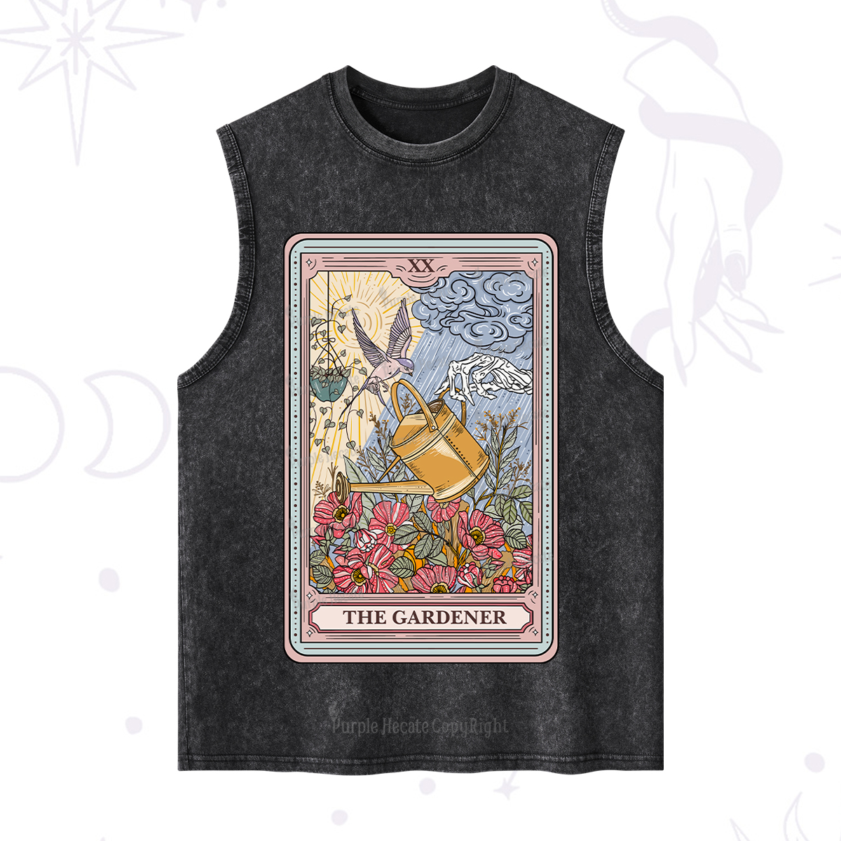 Purplehecate The Gardener Tarot Washed Tank