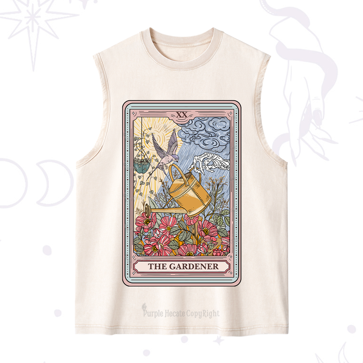 Purplehecate The Gardener Tarot Washed Tank