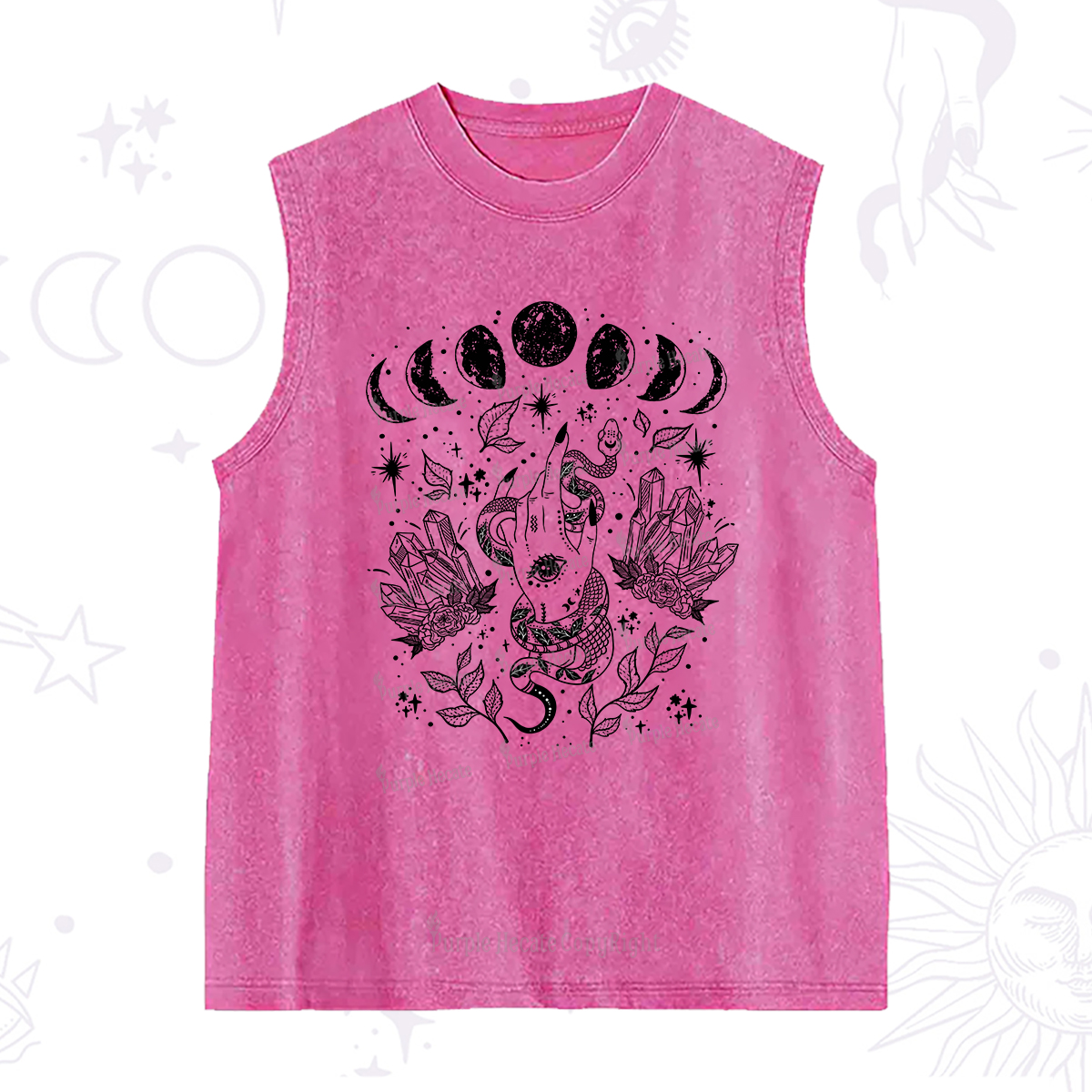 Purplehecate Reach For The Moon Washed Tank