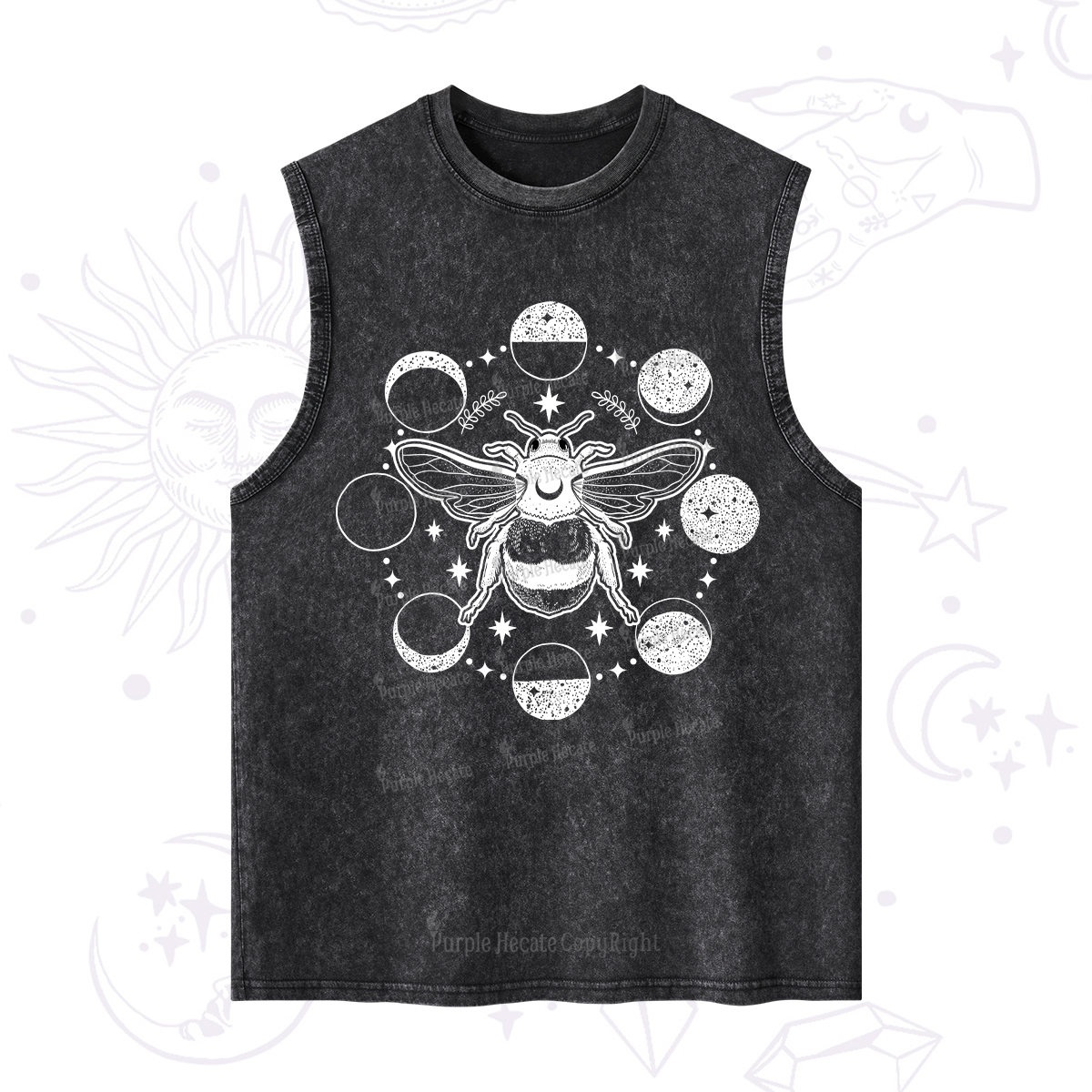 Purplehecate Moon Bee Washed Tank