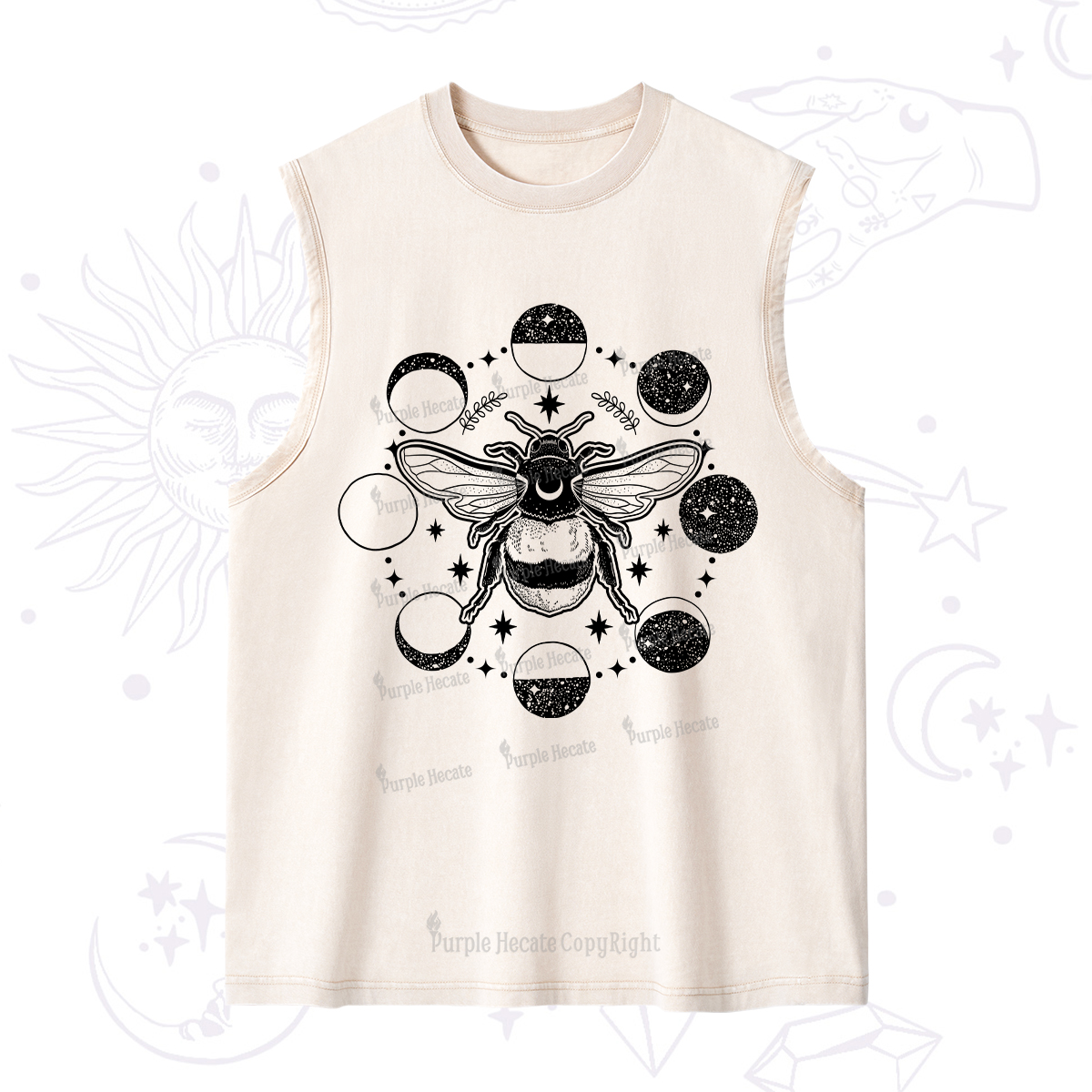 Purplehecate Moon Bee Washed Tank