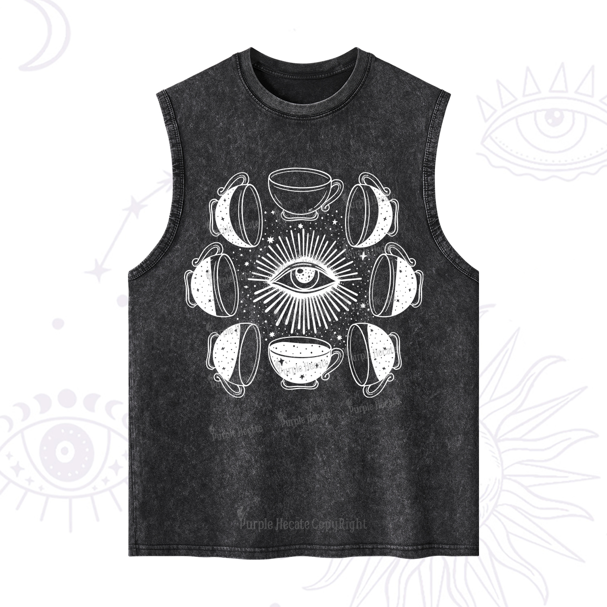 Purplehecate Moon Phase Coffee Washed Tank