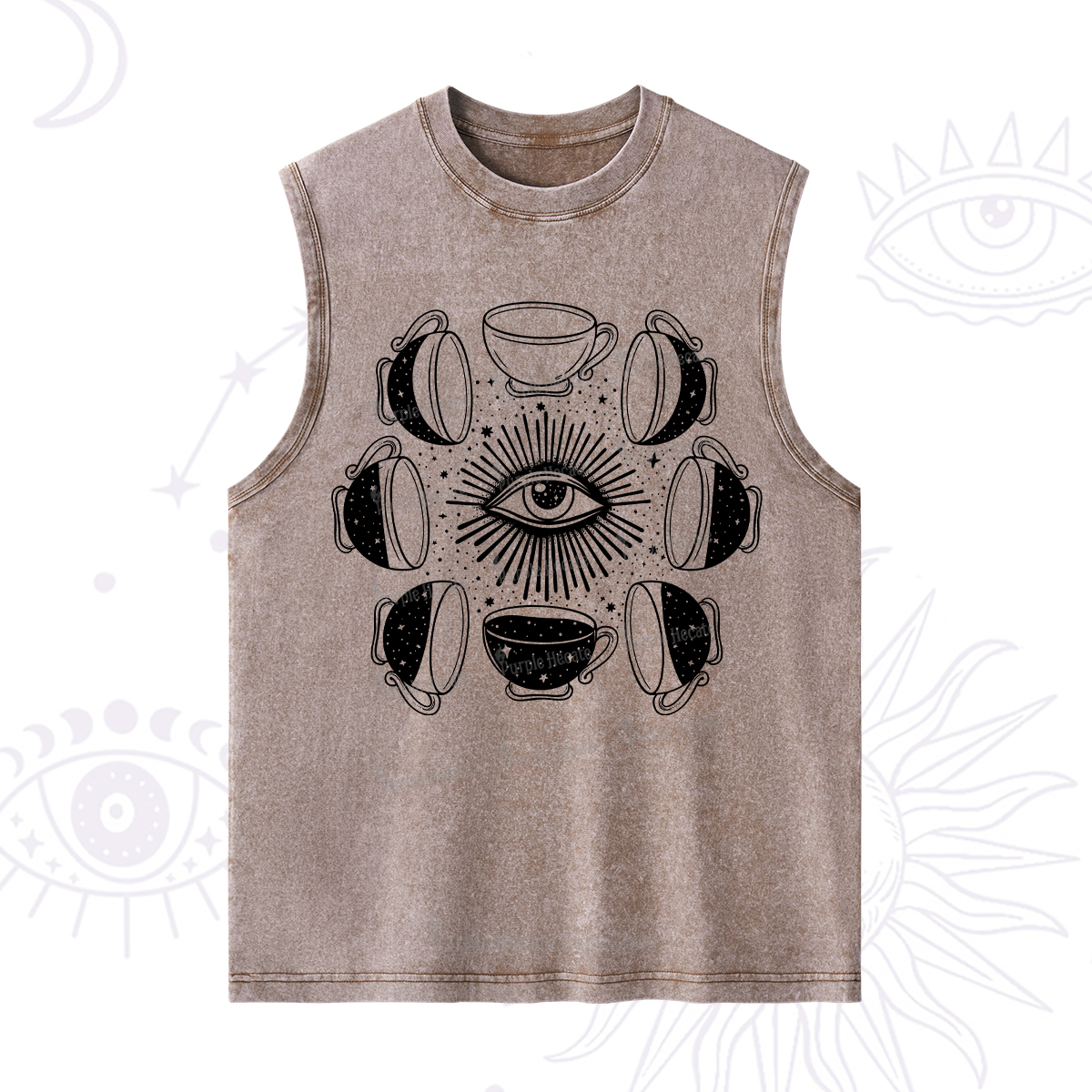 Purplehecate Moon Phase Coffee Washed Tank
