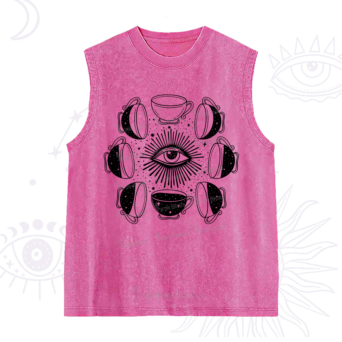 Purplehecate Moon Phase Coffee Washed Tank