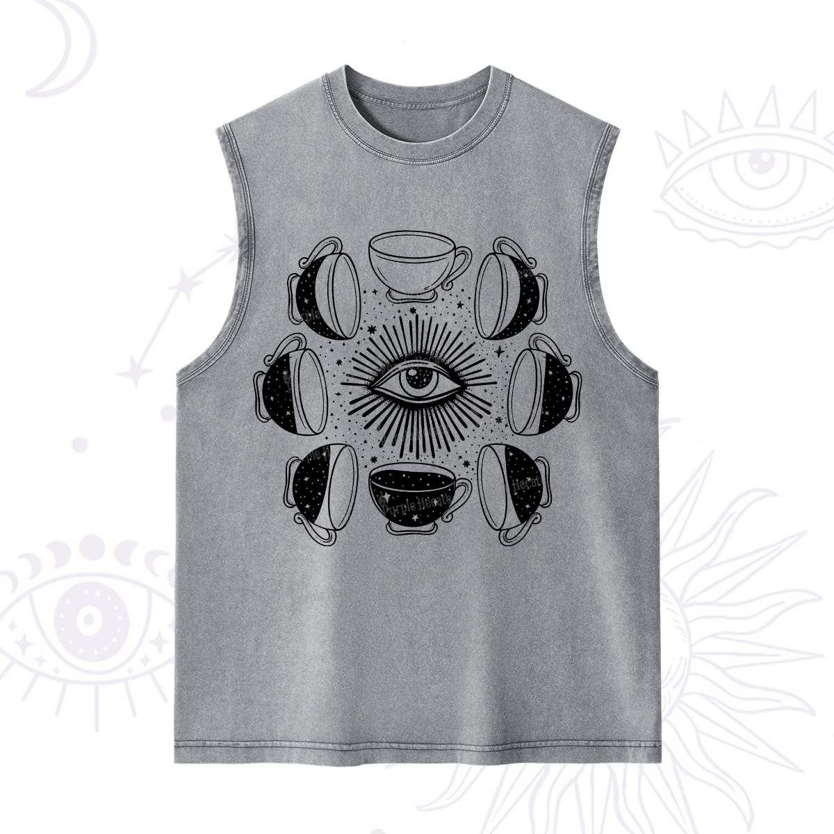Purplehecate Moon Phase Coffee Washed Tank