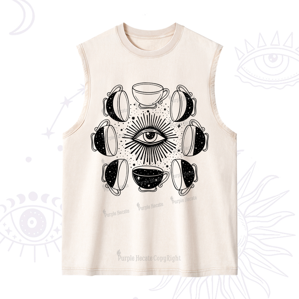 Purplehecate Moon Phase Coffee Washed Tank