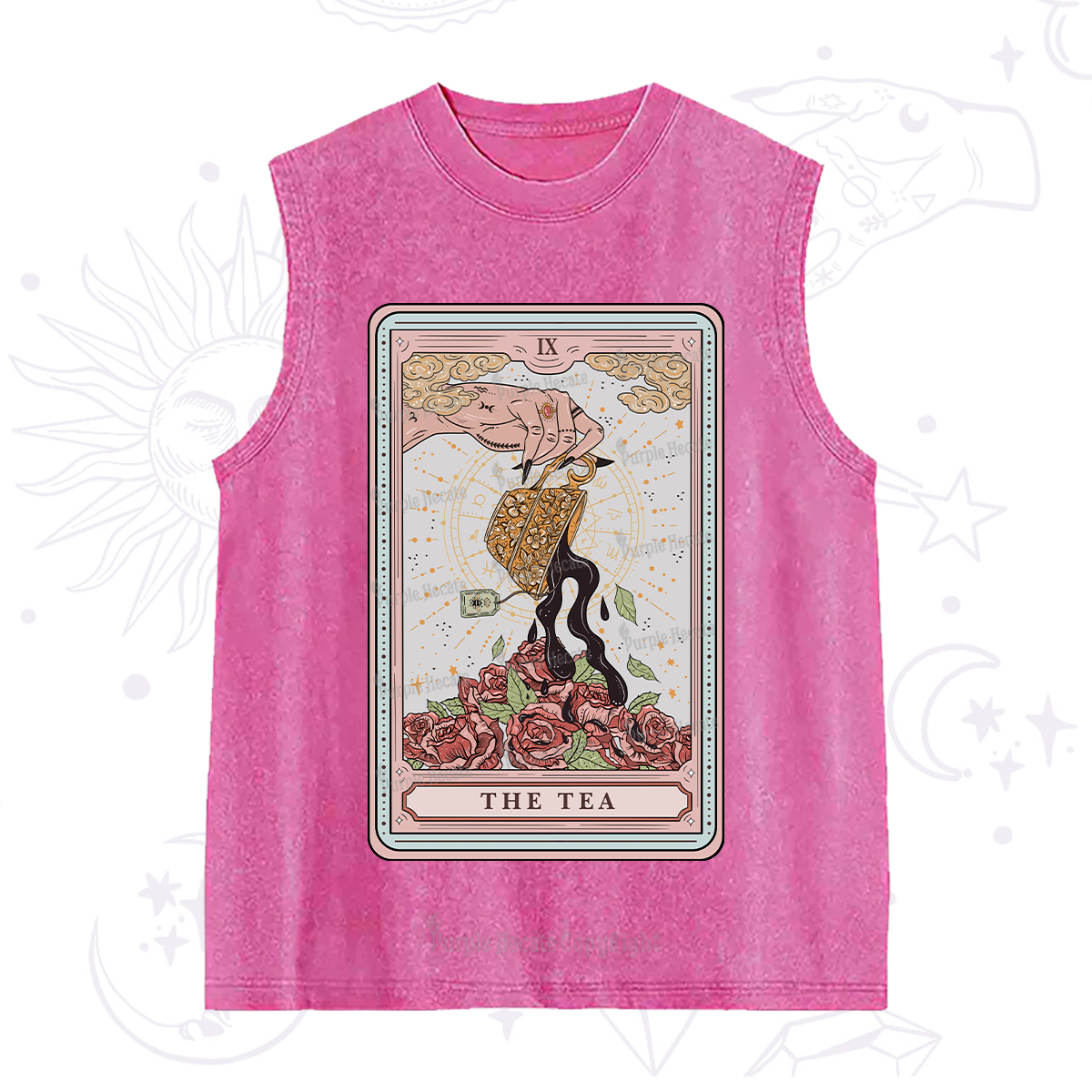 Purplehecate The Tea Food Tarot Washed Tank