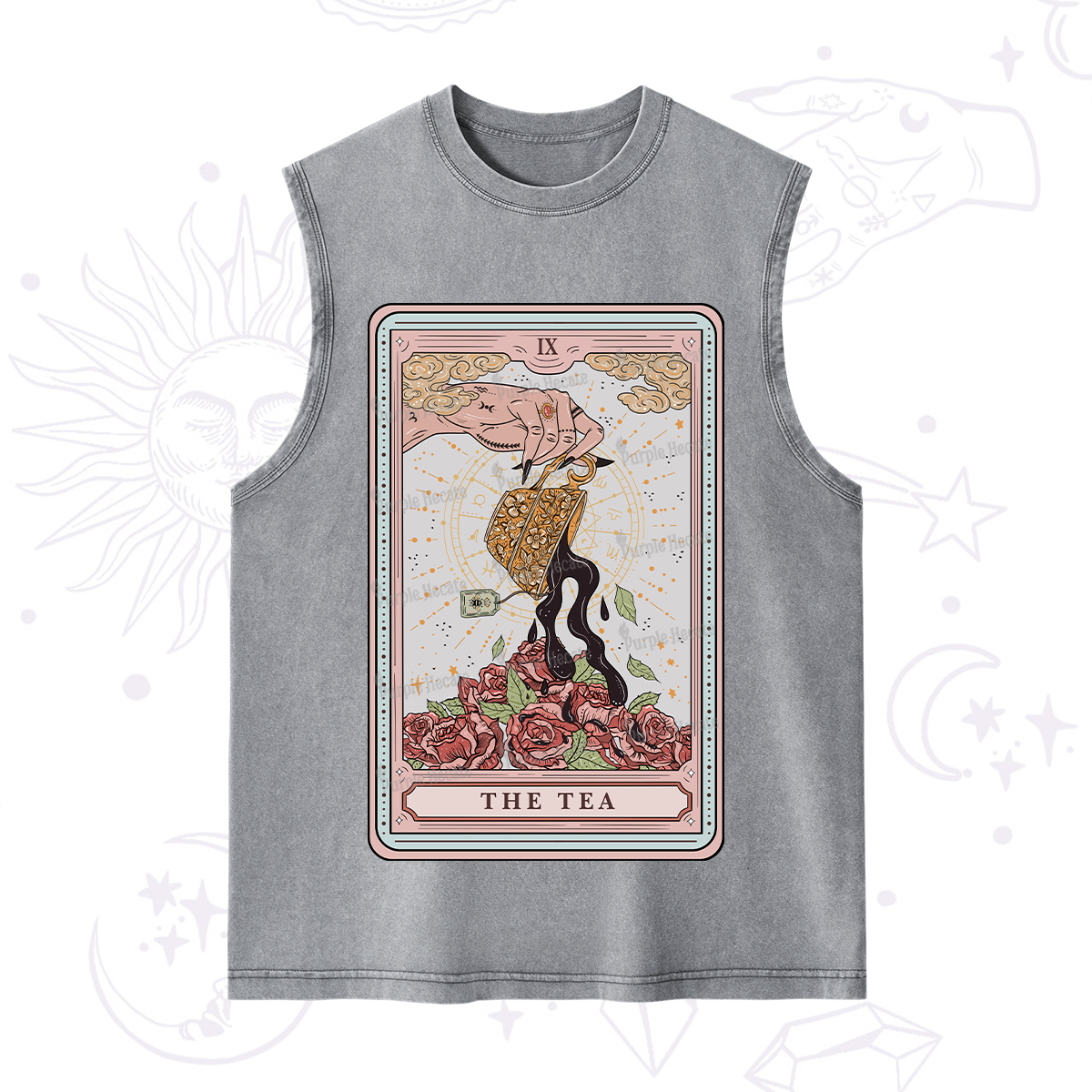 Purplehecate The Tea Food Tarot Washed Tank