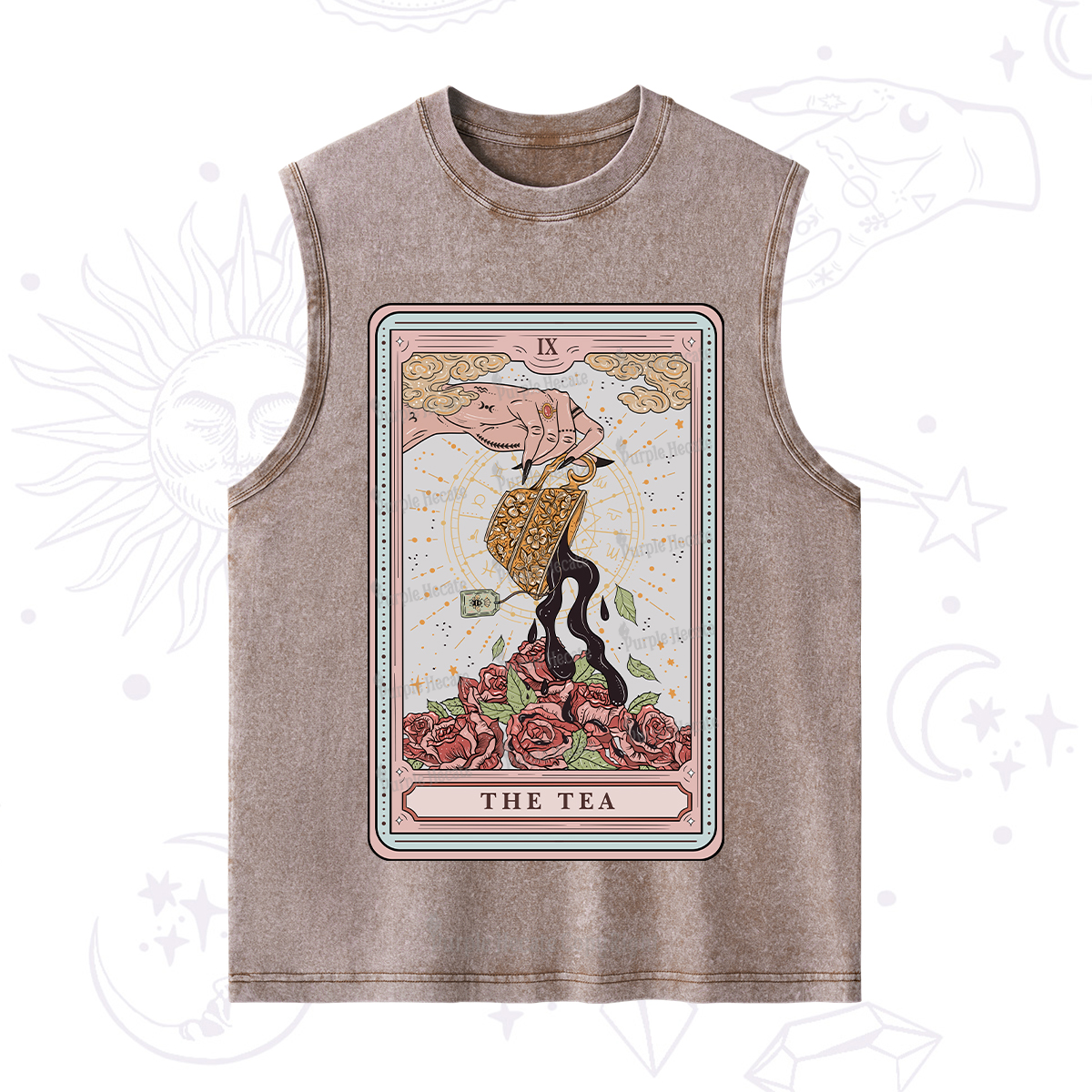 Purplehecate The Tea Food Tarot Washed Tank