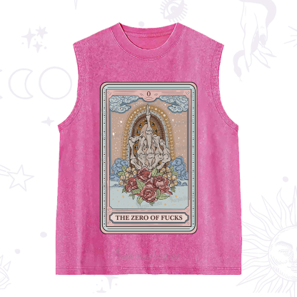 Purplehecate The Zero Of Fucks Tarot Washed Tank