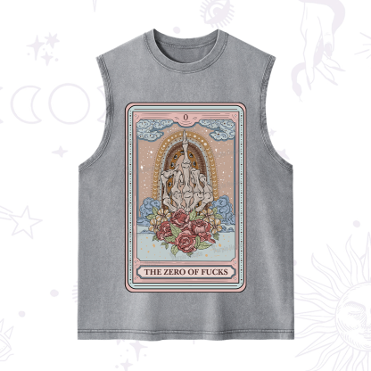 Purplehecate The Zero Of Fucks Tarot Washed Tank