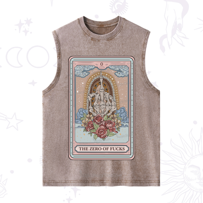 Purplehecate The Zero Of Fucks Tarot Washed Tank