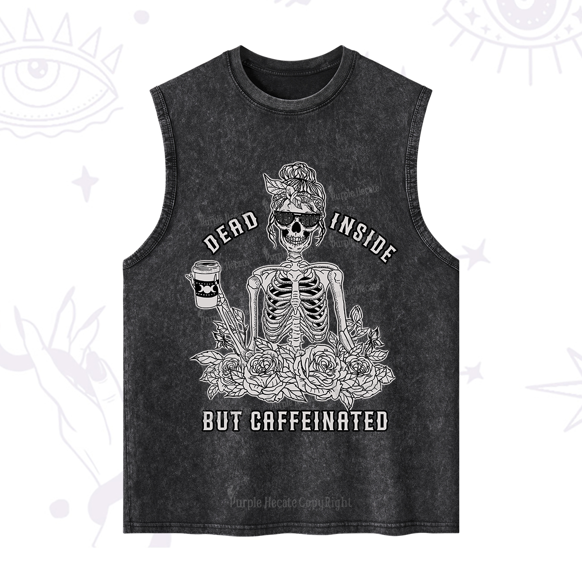 Purplehecate Dead Inside But Caffeinated Washed Tank