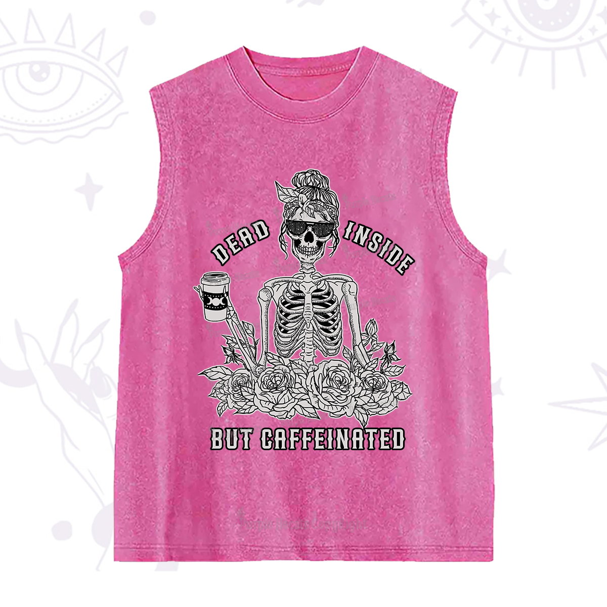 Purplehecate Dead Inside But Caffeinated Washed Tank