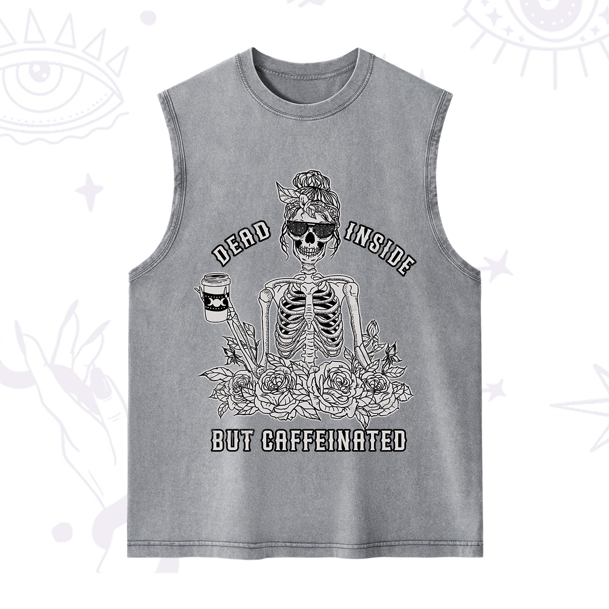 Purplehecate Dead Inside But Caffeinated Washed Tank