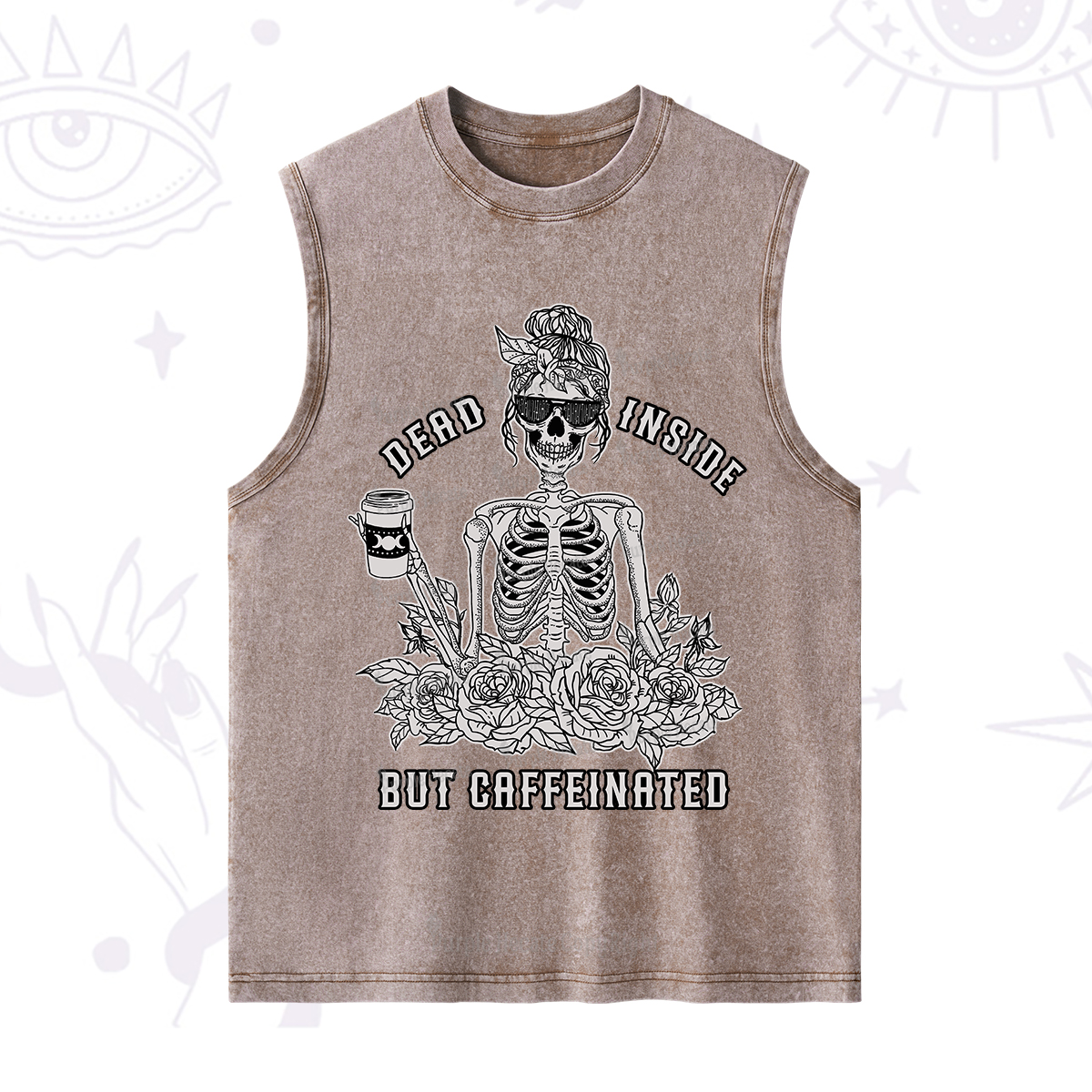 Purplehecate Dead Inside But Caffeinated Washed Tank