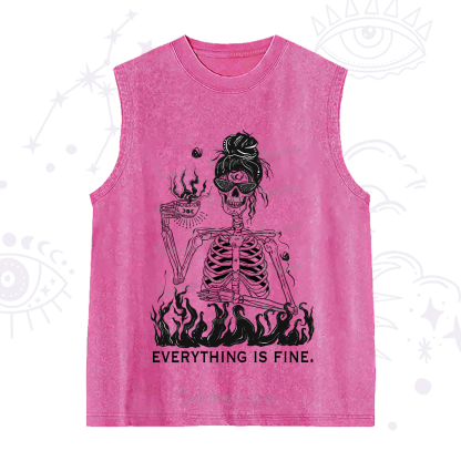 Purplehecate Everything Is Fine Washed Tank