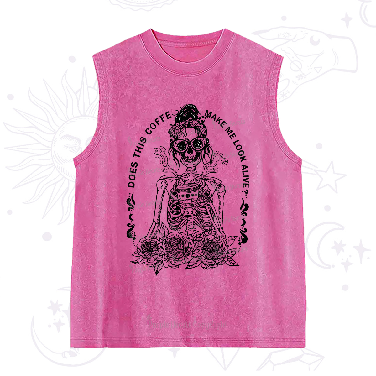 Purplehecate Does This Coffee Make Me Look Alive Washed Tank