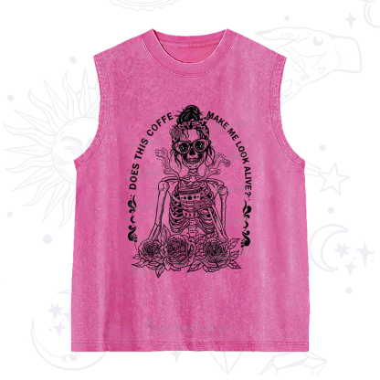 Purplehecate Does This Coffee Make Me Look Alive Washed Tank