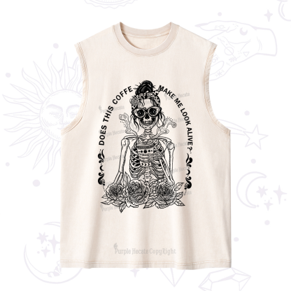 Purplehecate Does This Coffee Make Me Look Alive Washed Tank