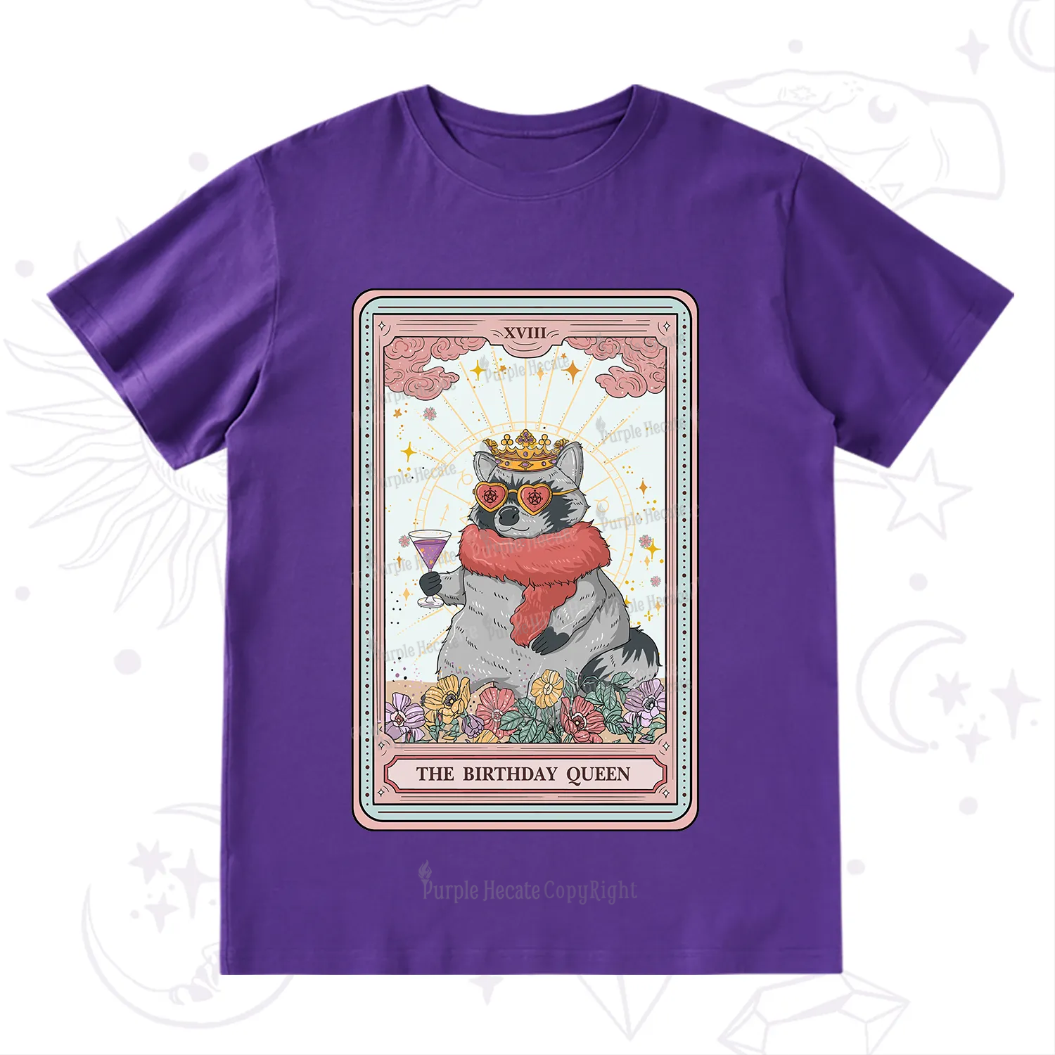 Purplehecate The Birthday Queen Tarot T-Shirt