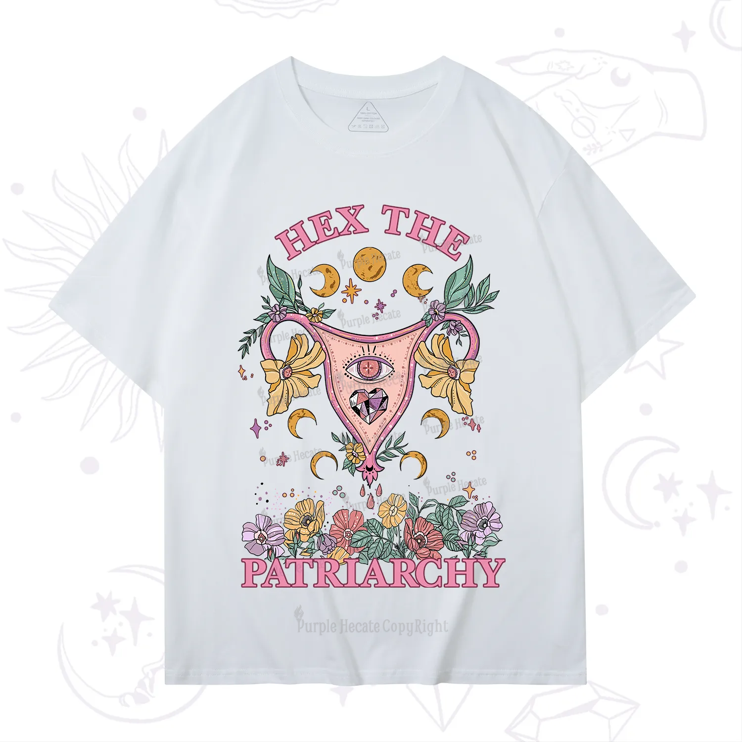 Purplehecate Hex the Patriarchy Feminist Power T-Shirt