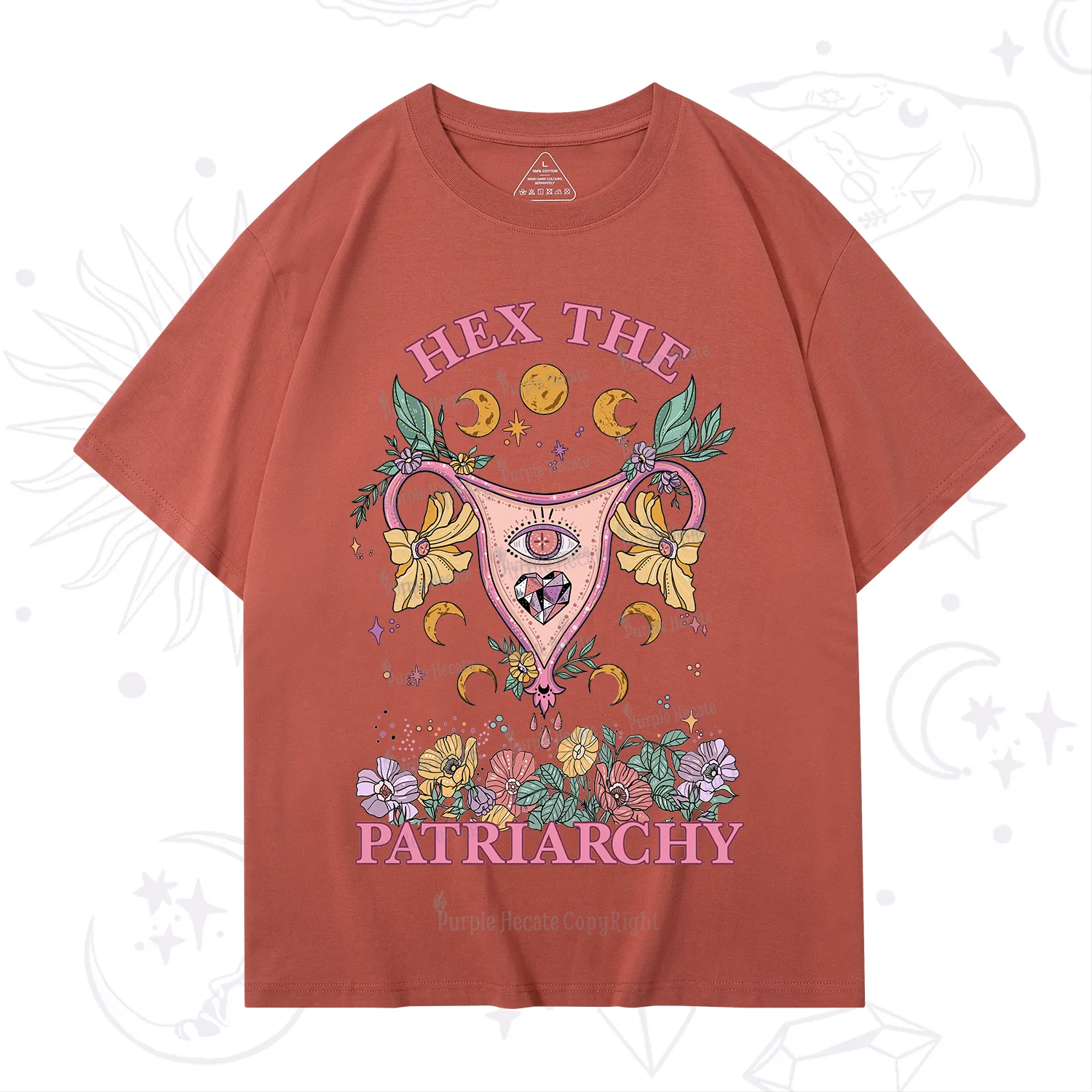 Purplehecate Hex the Patriarchy Feminist Power T-Shirt