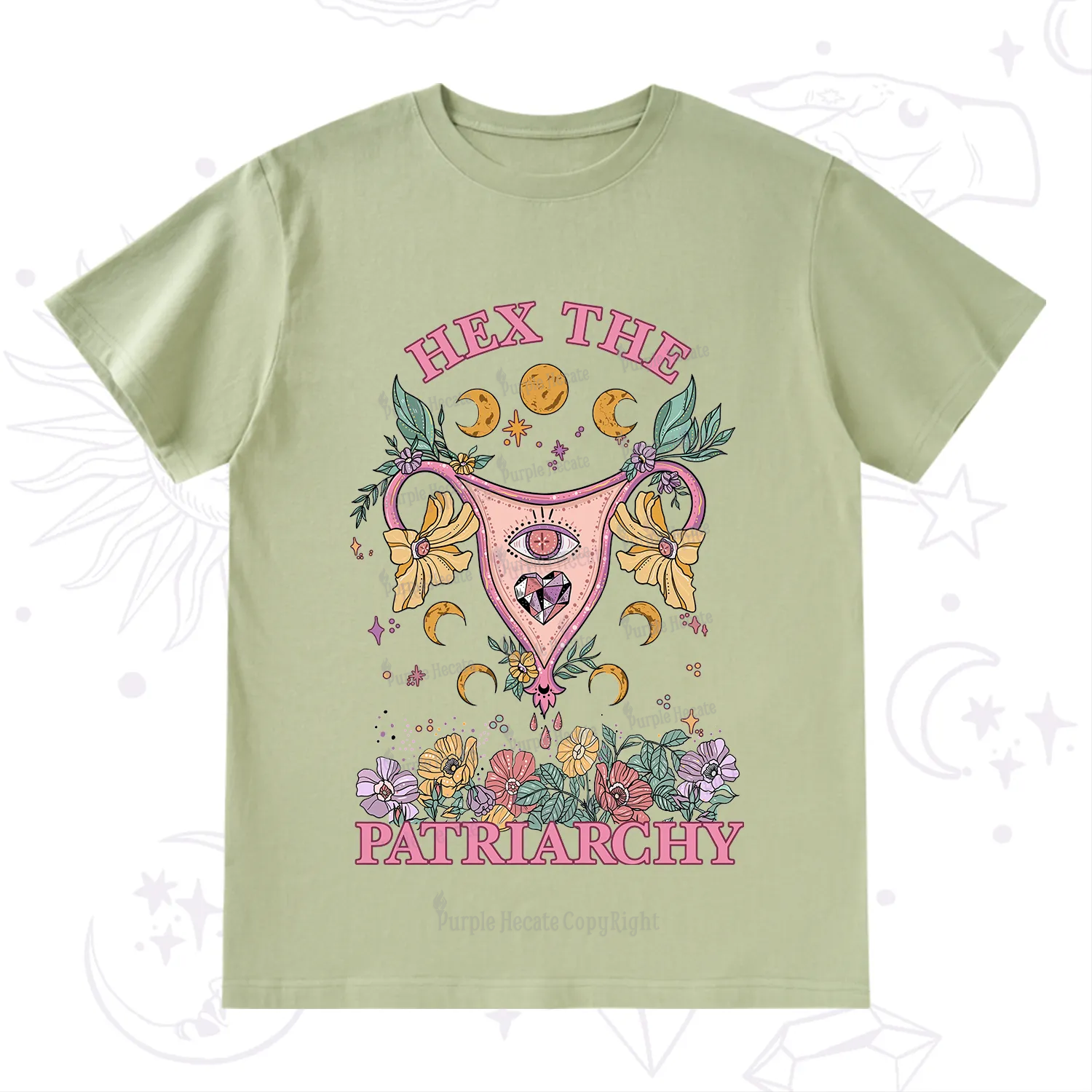 Purplehecate Hex the Patriarchy Feminist Power T-Shirt