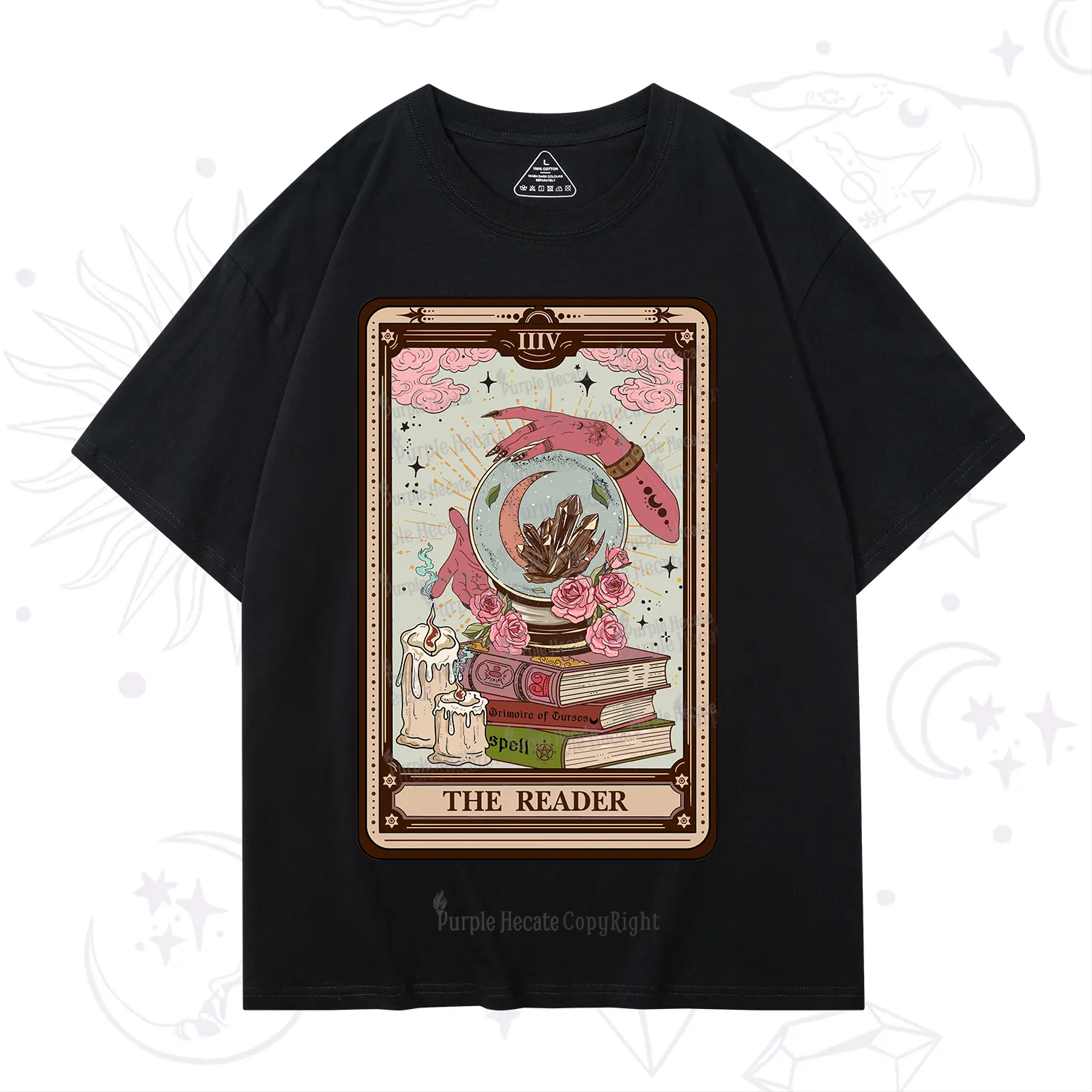 Purplehecate The Reader Tarot Witch Vibes T-Shirt
