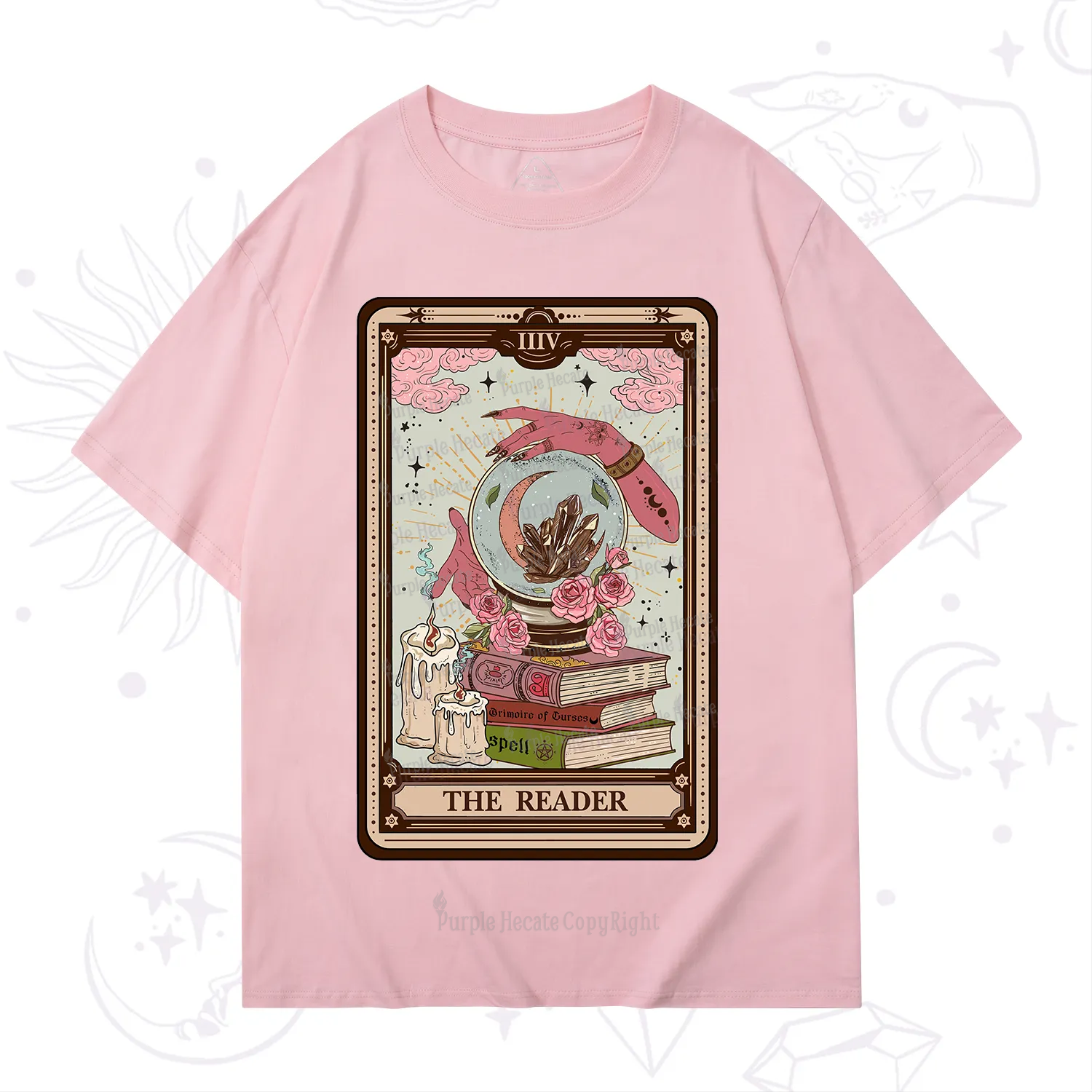 Purplehecate The Reader Tarot Witch Vibes T-Shirt