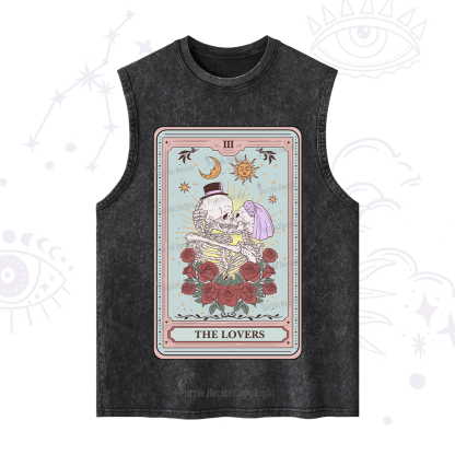 Purplehecate The Lovers Tarot Washed Tank