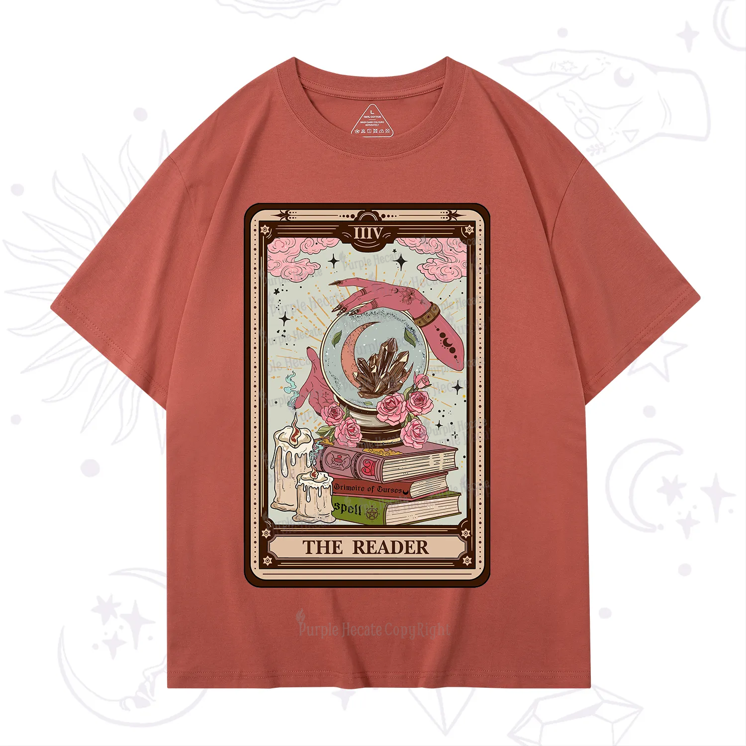 Purplehecate The Reader Tarot Witch Vibes T-Shirt