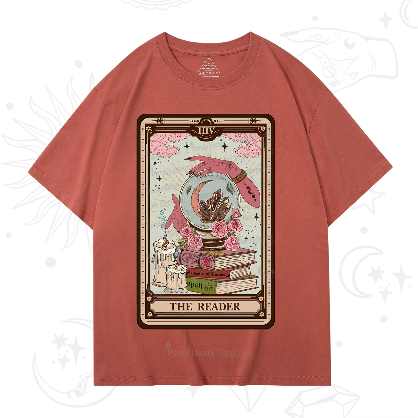 Purplehecate The Reader Tarot Witch Vibes T-Shirt